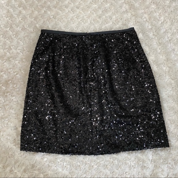 NWT J. Crew Black Sequin Mini Skirt - Picture 3 of 4